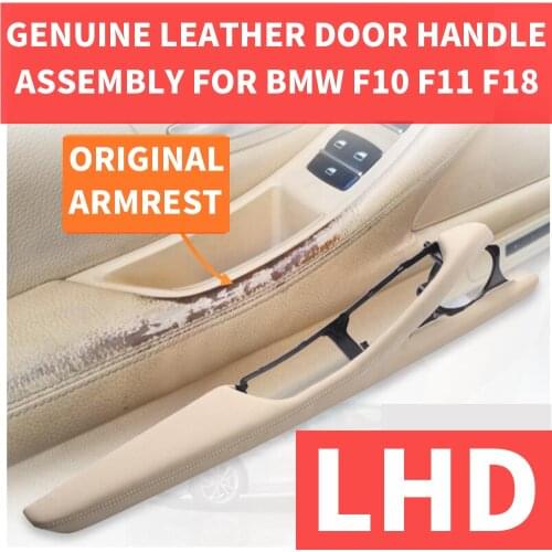 LHD RHD Leather Driver Car Interior Inner Door Handle Pull Outer Frame Armrest Support Bracket For BMW 5-series F10 F18 10-17