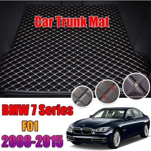Leather Car Trunk Mat For BMW 7 Series 2008-2015 Trunk Boot Mat 7Srieis Liner Pad F01 BMW 740i 730i 750i Carpet Tail Cargo Liner
