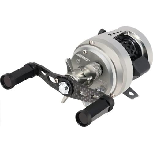 Mental Round Baitcasting Reels for Micro Object Small Bait Lure Fishing CAS 6.4:1 11+1BB Long Throw Mackerel White Strips