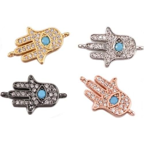 Micro Pave Zircon Beads Charms for Bracelet Making Jewelry