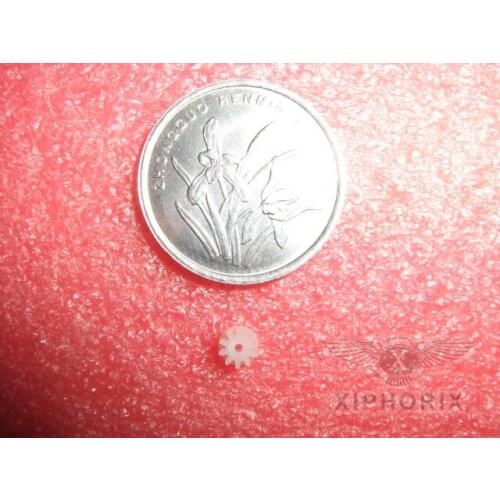 The modulus M0.3 is tightly matched with the shaft diameter 0.8mm 10T plastic gear motor gear DIY model airplane toy accessories