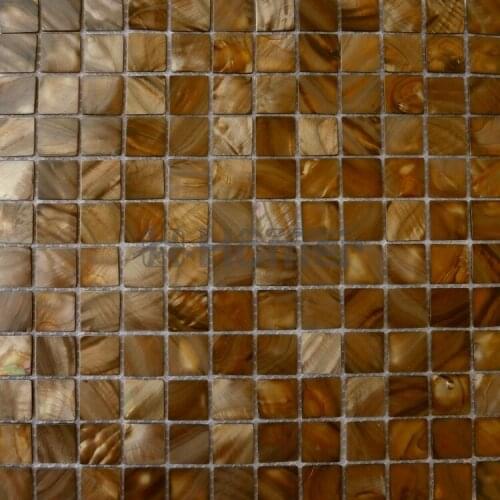 Brown shell mosaic tiles, bathroom shower, kitchen backsplash mosaic tiles brown mother of pearl wall tiles
