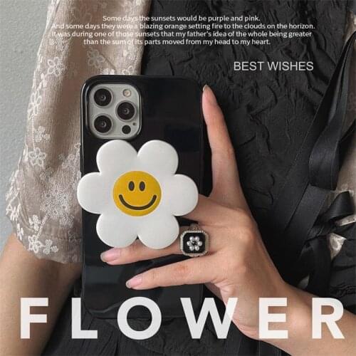 Sun Flower Holder Soft Phone Case For Huawei Y9S Honor 20S 20 30S 30 Pro V40 Chic Glossy Black Jelly Cover for Nova 8 7 SE 7i 5T