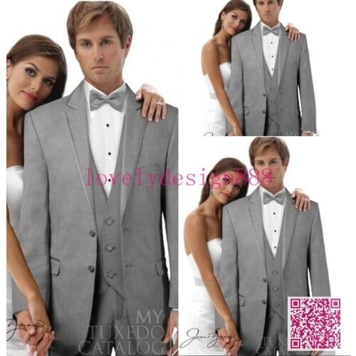 2015 New Fashion Mens Suit Men business Dress wedding mens slim clothing 2 Buttons Best Man Suit(Jacket+Pants+Tie+Vest)
