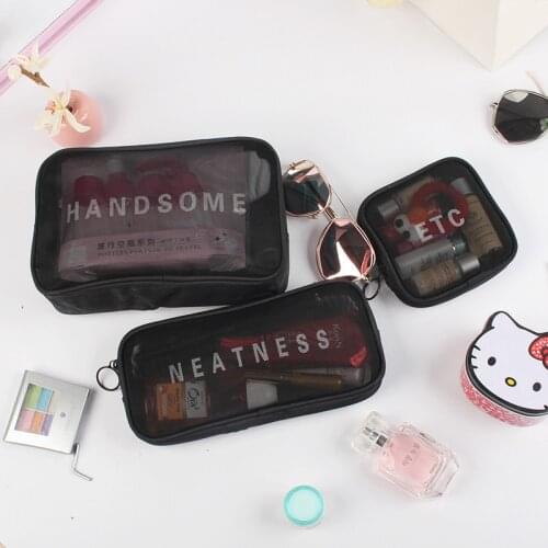 Portable Practical Travel Cosmetic Bag Women Transparent Cosmetic Case Zipper Beauty Storage Bag Travel Waterproof Wash Bag