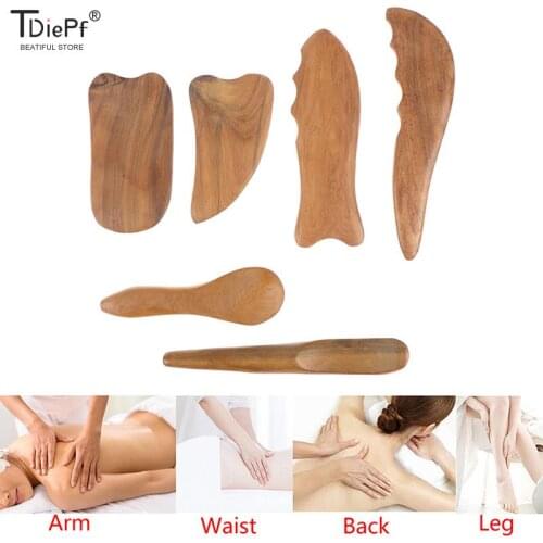 Foot Reflexology AcupunctureThai Massager Roller Therapy Meridians Scrap Lymphatic Health Care Fragrant Wood Body Massage Tool
