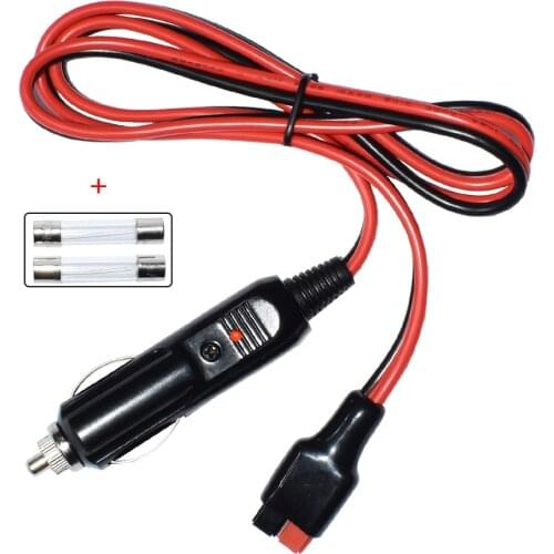 Car Cigarette Lighter Plug with Internal 15 Amp Fuse14AWG Extension Cable Adapter Compatible with Anderson Power Pole Connectors