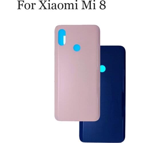 6.21" For Xiaomi Mi 8 Glass Battery Back Cover Rear Cover Housing Door For Xiaomi Mi 8 Back Shell Case Replacement Repair Mi8