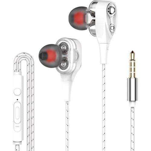 S1 Dual Drive Stereo Earbuds In-ear Headset Sport Earphones with mic for xiaomi iPhone Samsung mp3 Headset gaming headset