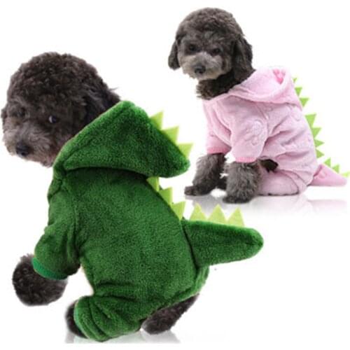 XS-2XL Cartoon Animal Dog Cat Costume Thicken Dinosaur Funny Pet Dog Clothes Dog Pet Clothing Hoodies Sweatshirt Cat Clothes