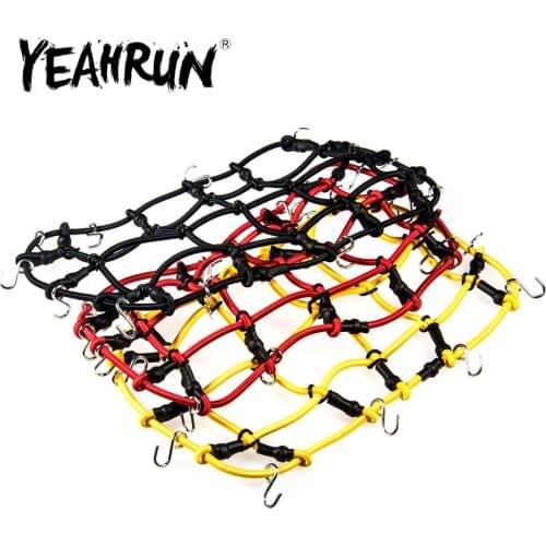YEAHRUN Elastic Luggage Net with Hook for Axial SCX10 90046 D90 Tamiya CC01 1:10 RC Crawler Car