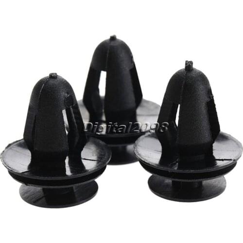 Yetaha 50Pcs 9.5mm Car Door Trim Panel Clip Auto Plastic Bumper Fastener Rivet Retainer Push Type Engine Cover Fasteners Fender