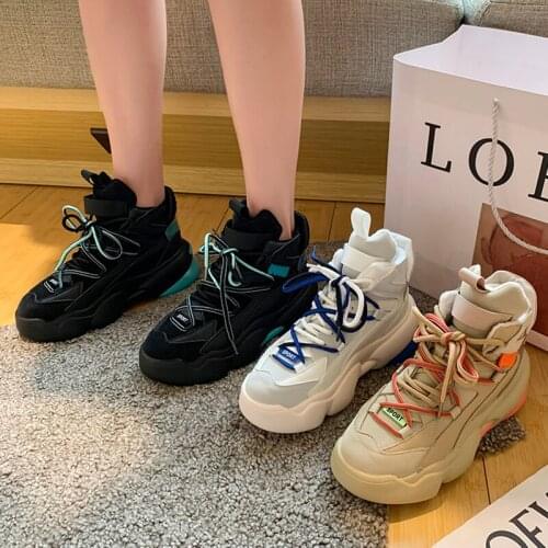 High-top old shoes female ins tide 2021 new net red warm cotton shoes thick-soled winter plus velvet sneakers women shoes