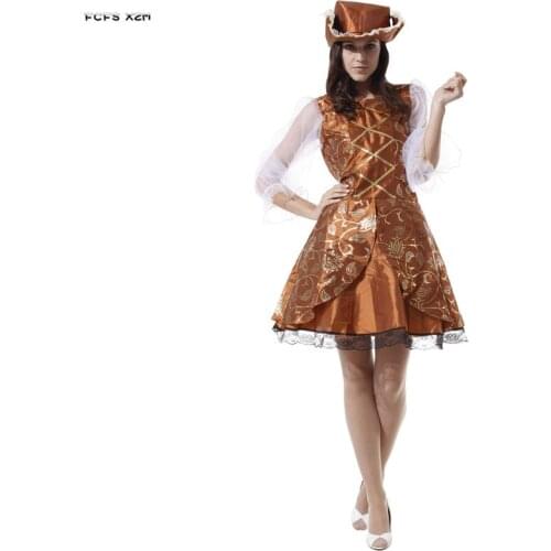 Woman Halloween Pirate Costume Female Warrior Queen Cosplay Carnival Purim parade Masquerade Nightclub Bar Role play Party dress