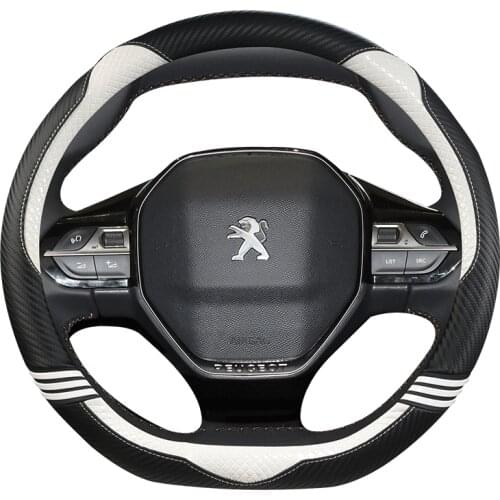 38CM Car Steering Wheel Cover Micro Fiber Leather Customized for Peugeot Partner 4 Colors High Quality Auto Accessories