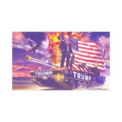 90x150 cm keep america great first tank hero donald Trump Flag For Decoration