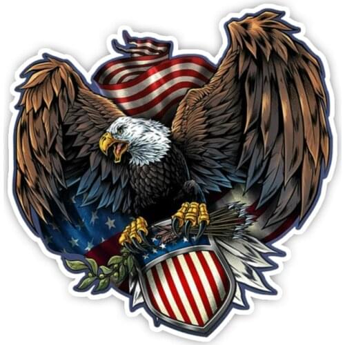 Car Sticker for Army USA Eagle Sign Automobiles Motorcycles Exterior Accssories PVC Decal for BMW VW Audi Gti Skoda