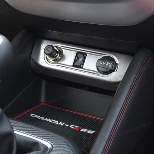 Lsrtw2017 car USB charge port panel trims decoration for changan cs55 2017 2018 2019 2020 2021 Cigarette lighter accessories