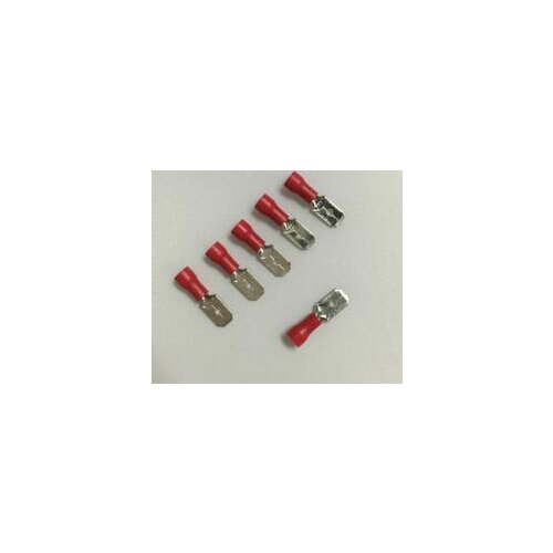 Free shipping 50pcs Male Spade Insulated Electrical Crimp Terminal Connectors red mdd 1.25-250