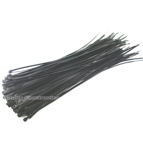 Free shipping 500 PCS 12" inch 300x4mm Black Zip Ties Self Locking Nylon Cable tie