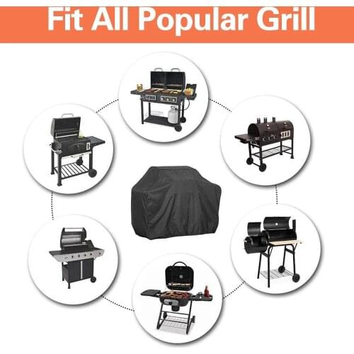 8 Size BBQ Cover Outdoor Dust Waterproof Weber Heavy Duty Charbroil Grill Cover Rain Protective Outdoor Barbecue Cover Round