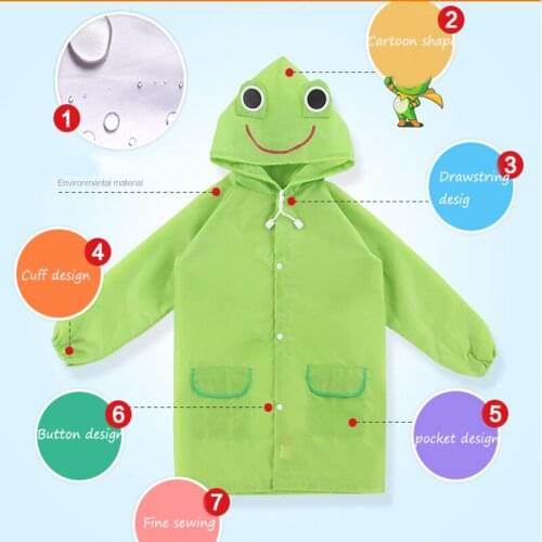 Childrens raincoat Cartoon Animal Style Waterproof Kids Raincoat For children Rain Coat Student Animal Style Raincoat
