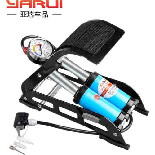 Dual-tube pedal high pressure pneumatic electric bicycle motorcycle household multi functional portable pedal inflator