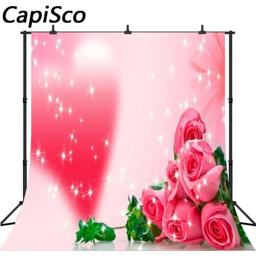 Capisco photography backdrop pink rose Valentines Day sweet baby shower children background photo studio photocall