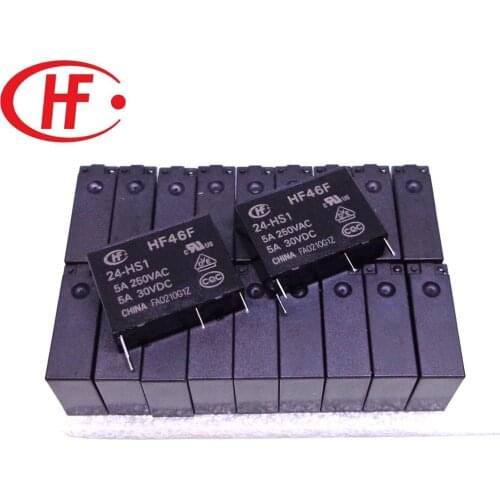 HF relay HF46F-12-HS1 HF46F-24-HS1 HF46F-5-HS1 HF46F-3-HS1 HF46F-18-HS1 5A HF46F 3 5 12 18 24 HS1 new and original