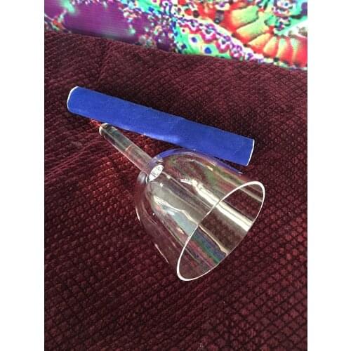 Root chakras perfect C note about 6.7" clear crystal handle singing bowl sound meditation sonic Reiki