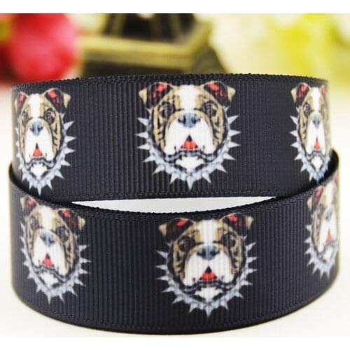 22mm 25mm 38mm 75mm Dog Cartoon pattern printed Grosgrain Ribbon party decoration 10 Yards X-03968