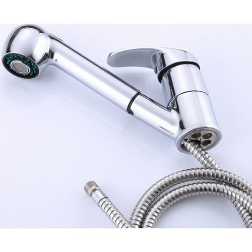 Round Head Kitchen Faucet Single Handle Pull Out Kitchen Tap Swivel 360 Degree Rotation Hot Cold Water Mixer Faucets
