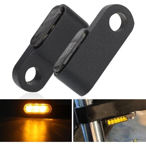 LEEPEE For Cafe Racer Scooter ATV Motobike Blinker Aluminum Alloy LED Turn Signal Light 1 Pair Motorcycle Indicators DC 12V