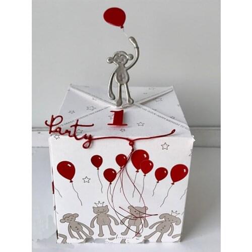 Cute Rabbit Monkey Bear Metal Cutting Dies Stencils For DIY Scrapbooking Decorative Embossing Suit Paper Cards Die Cutting Tool