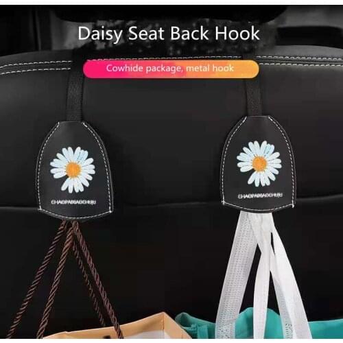Multifunctional Little Daisy Car Interior Backrest Car Supplies Hidden Car Seat Back Storage Hook