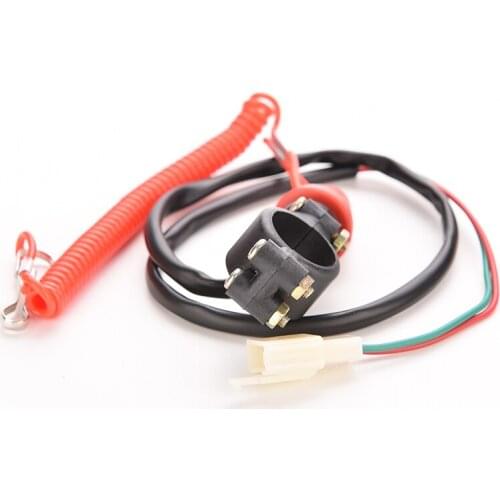 Motorcycle Motor QUAD bike Engine Stop Tether Lanyard Closed Kill Switch Safety