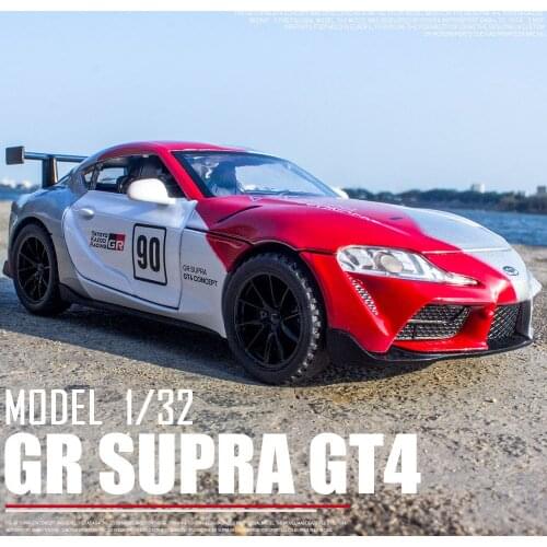 New 1:32 2021 Toyota GR SUPRA Pandem Alloy Car Model Diecasts & Toy Vehicles Sound For Children Gifts Toy Original Box