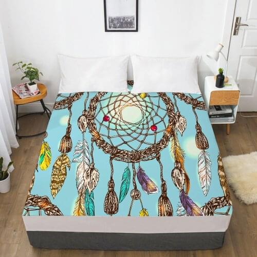 Luxury Elastic fitted sheet bed sheet With An Elastic Band Mattress Cover 150x200 Customizable size Bed cover for home blue