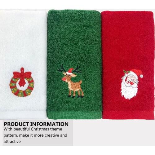 2pcs Christmas Face Washing Cloth Towel Cloth Christmas Towel Christmas Face Towel for Washing Towel Cloth Home Bathroom A50