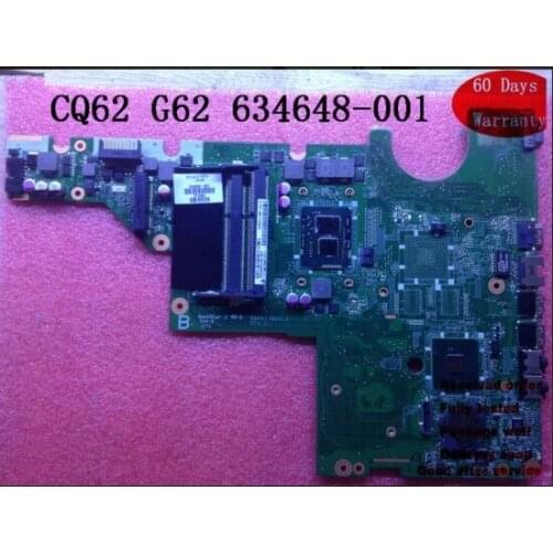 System Main Board DAAX1JMB8C0 For HP 634648-001 CQ62 G62 With I3-350M CPU Laptop Motherboard 100% fully tested