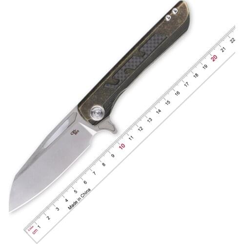 CH BUTCHER 2 Flipper folding knife S35VN blade bearing ball bearing titanium alloy handle outdoor camping fruit knife EDC tool