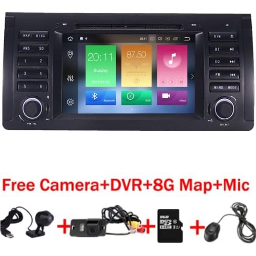 In Stock Android 9.0 Car DVD Player for BMW E53 android GPS E39 X5 Wifi 4G Quad 1024X600 BT Radio RDS USB SD Free Camera+DVR
