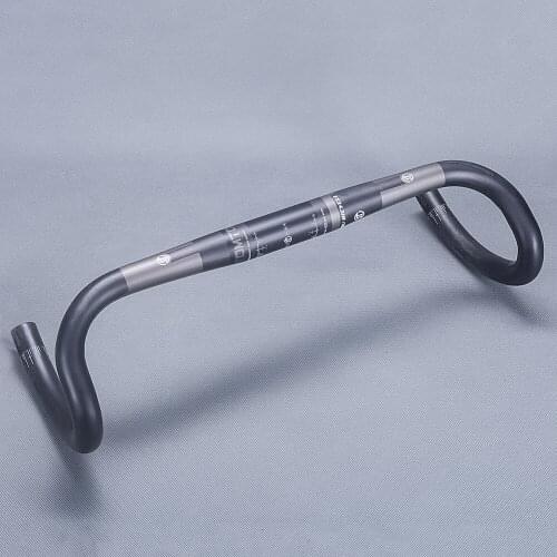 TOMTOU UD Full Carbon Fiber Road Bike Handlebar 31.8mm Matte Cycling Accessories Bicycle Parts 400/420/440mm - TK7T35
