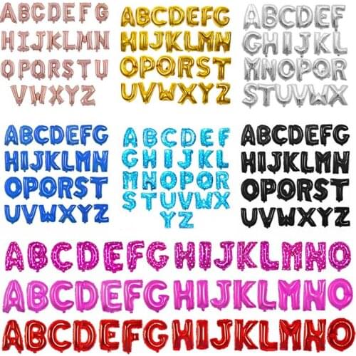 1pcs Rose Gold&Silver 16inch Letter A To Z Alphabet Foil Balloon for Birthday & Wedding Party Decorations Balloons Baby Shower
