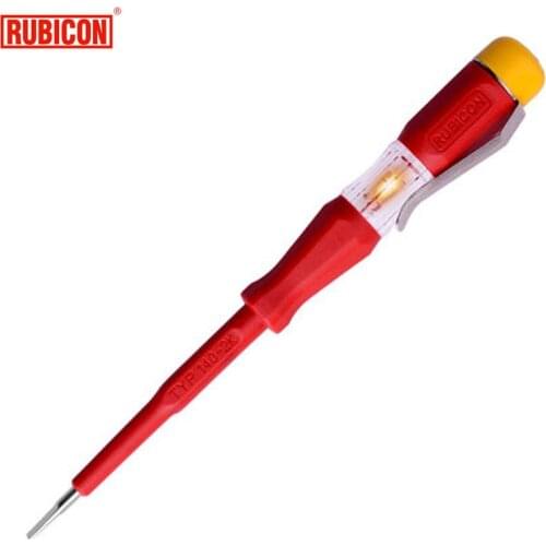 Japan RUBICON Electrical Tools RVT-211 Test Pencil 220~250V LED Voltage Tester Pen Diameter 3.0mm Slotted VDE Approved