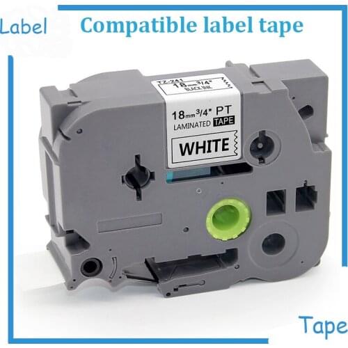 Factory supply 5pcs/lot Brother label tape 18mm black on white tze label tape tze-241 tze 241 tze241 for P-touch printer