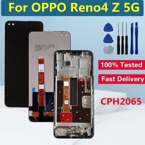 6.57" For OPPO Reno4 Z 5G LCD Display With Frame Touch Panel Digitizer For OPPO Reno 4 Z Reno 4Z CPH2065 LCD Screen Replacement