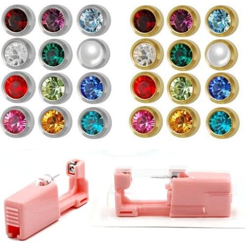 1PC 316L Stainless Steel Sterlised Disposable Safety Ear Piercing Unit Piercer Tool More Safe Charming Dolphin Mishu New Design