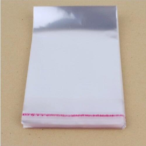 100 Pcs/Lot Resealable Cellophane OPP Poly Bags Self Adhesive Plastic Bag Self Adhesive Seal Bag Clear Resealable Cellophane