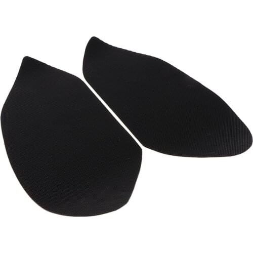2 Pieces Motorcycle Tank Traction Pads Knee Grip Protection Pad, Side Pads Knee Grip Sticker Black Rubber for Yamaha R6